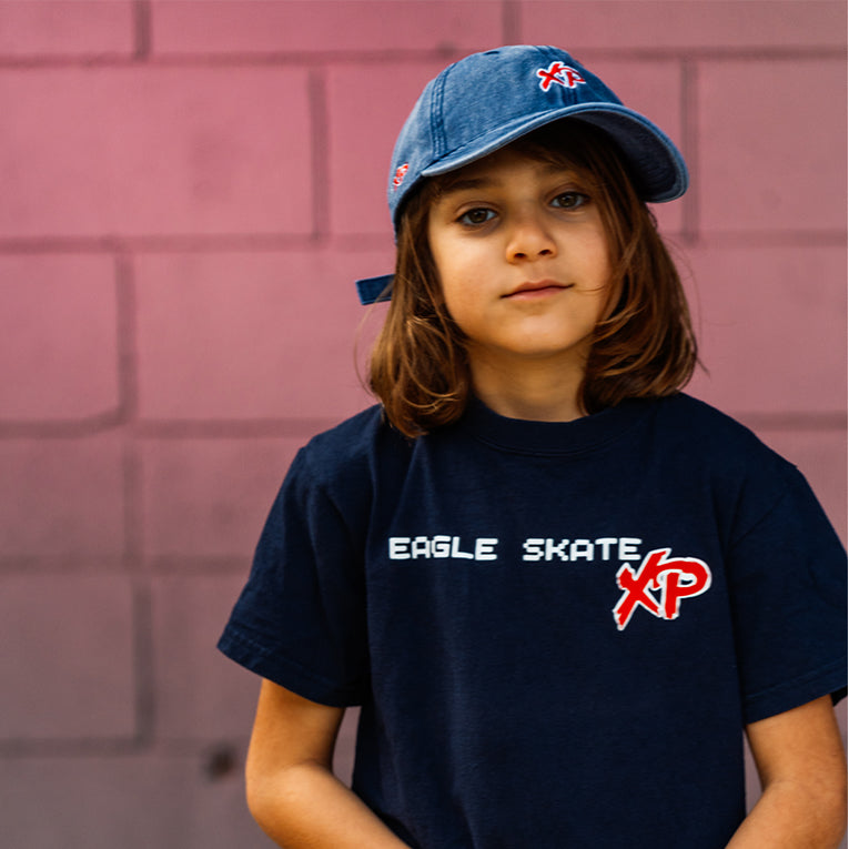 Eagle Skate XP Dad Hats in Denim, White, and Black: Skate with Style!